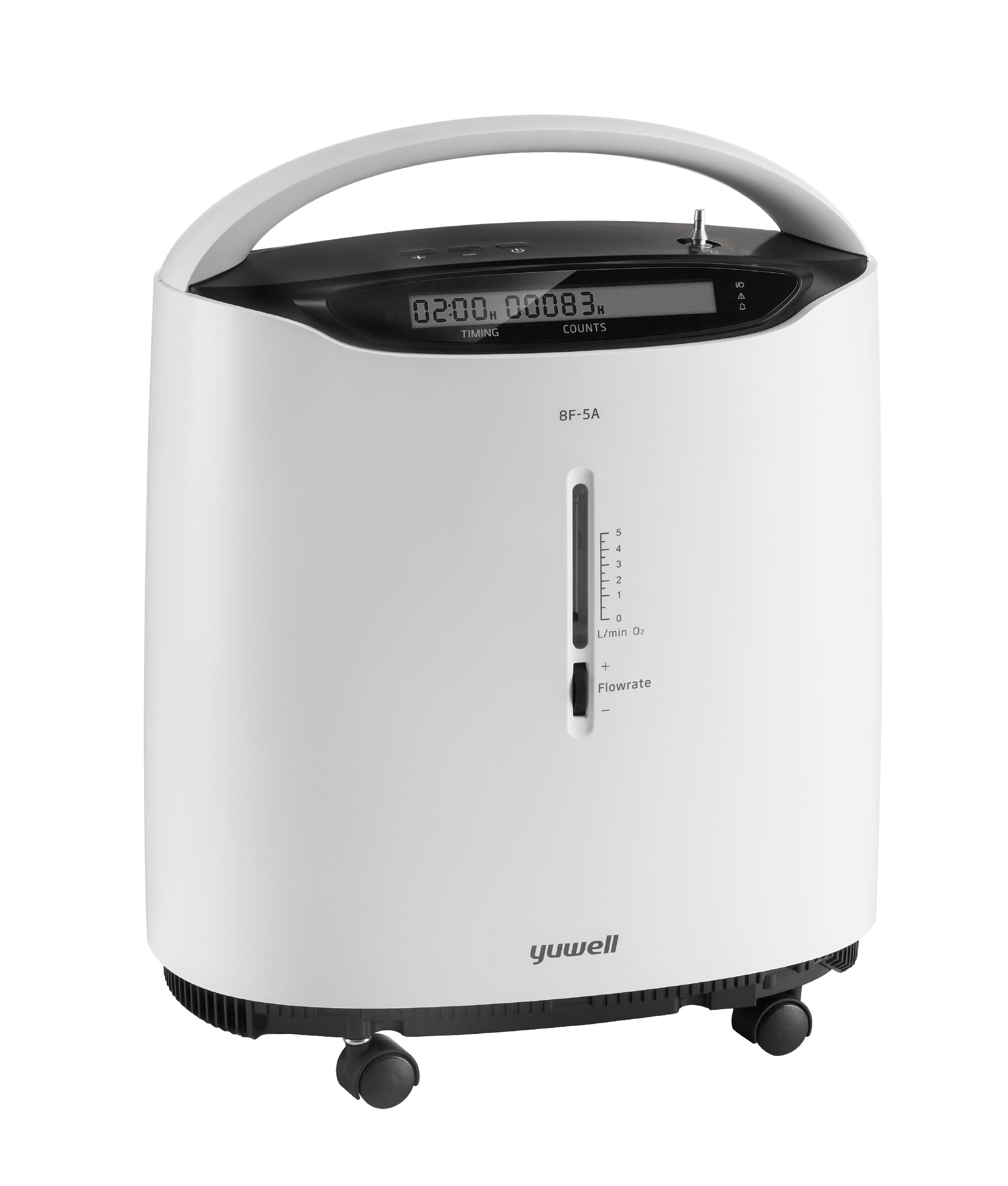 Concentrator de oxigen staționar Yuwell 8F-5, dispozitiv medical robust pentru oxigenoterapie de lungă durată la domiciliu, decontat prin CAS