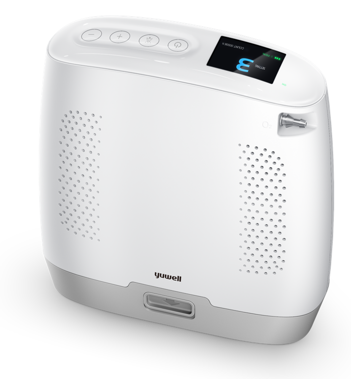 Concentrator de oxigen portabil Yuwell Spirit 3, dispozitiv compact și ușor pentru oxigenoterapie mobilă decontată prin CAS